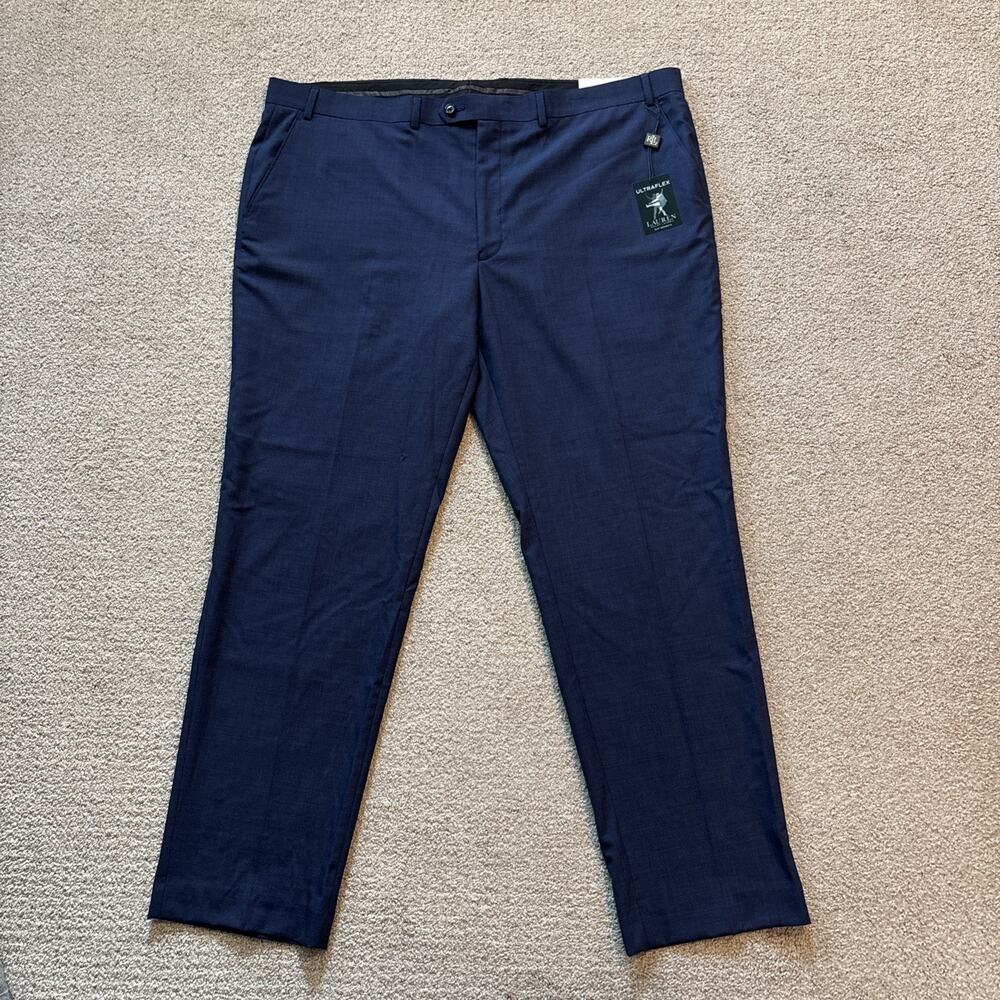 Lauren Ralph Lauren Pants Mens 44/32 Navy Blue Ultra Flex Edgewood Dress Slacks